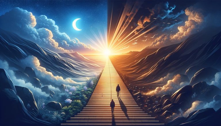 A bridge into the unknown representing the possibility for relapse after rehab.