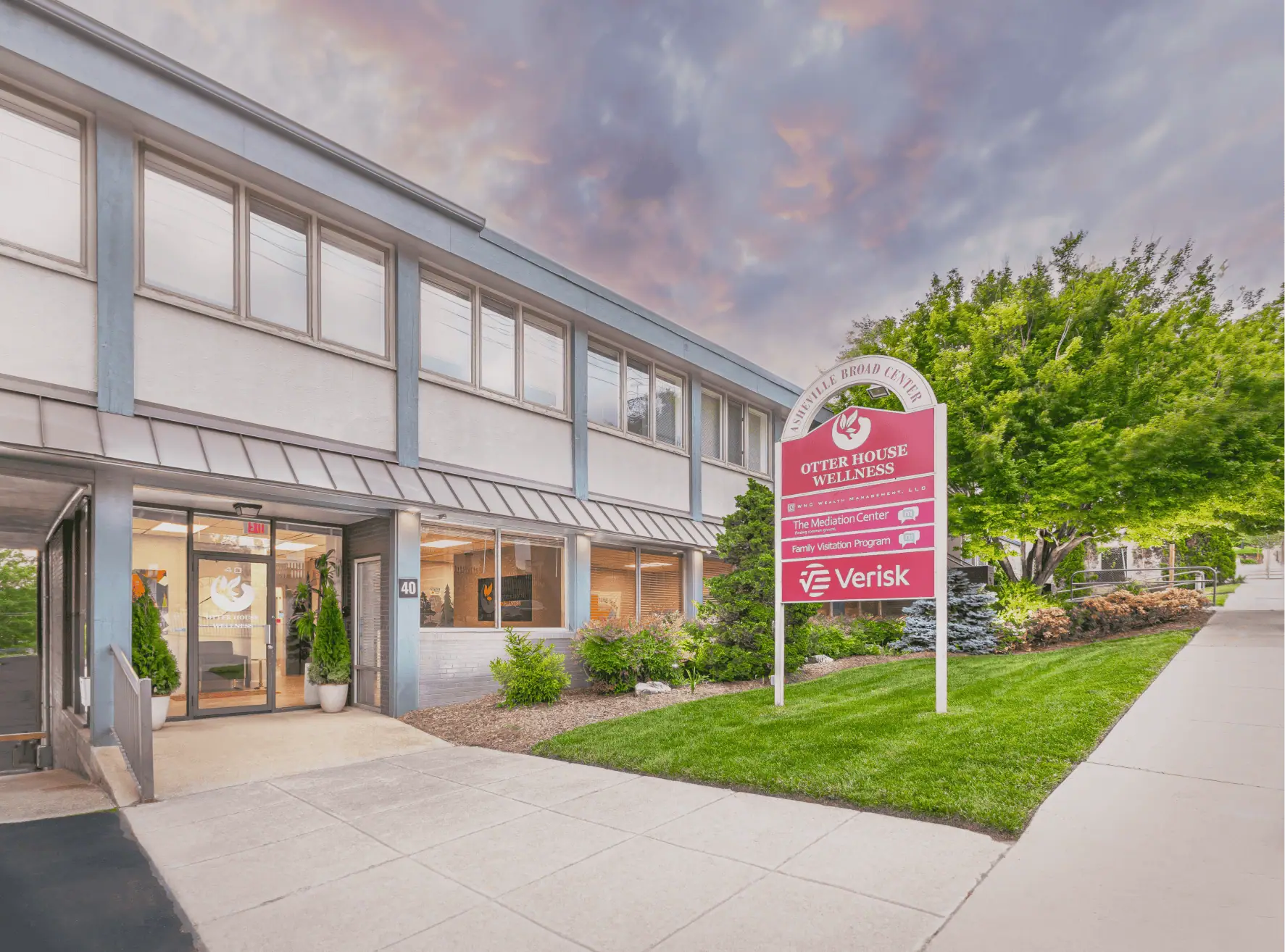 front entrance of otter house wellness