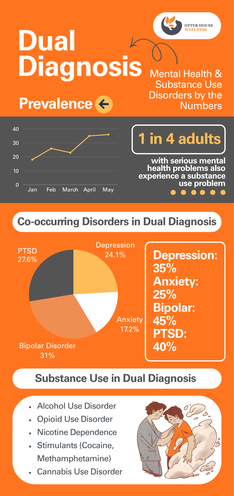 Dual Diagnosis Treatment Otter House Wellness Infographic